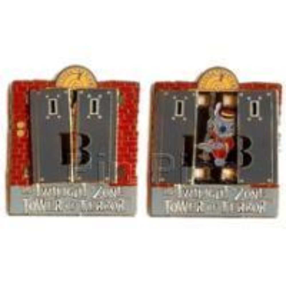 Disney Pin Twilight Zone Tower of Terror Elevator Doors Stitch Bellhop TOT 45806